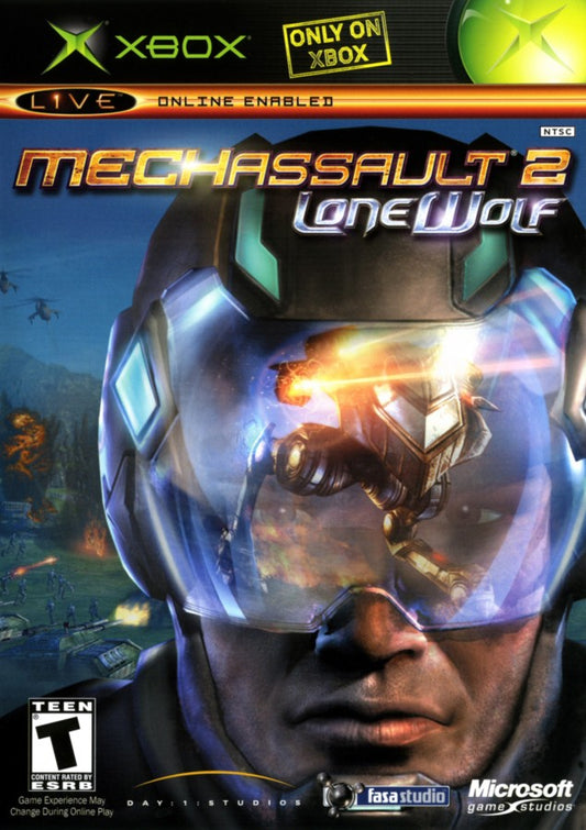 MechAssault 2 Lone Wolf Xbox game featuring intense mech combat, strategic vehicle battles, and futuristic action gameplay cover art