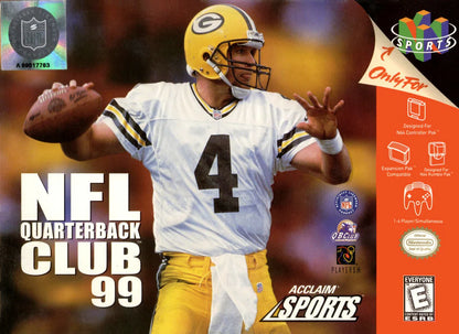 NFL Quarterback Club 99 cover art for Nintendo 64 N64 video game
