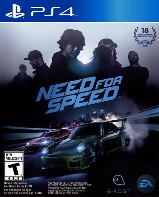 Need for Speed – PlayStation 4 (PS4) video game cover art, arcade street racing game.