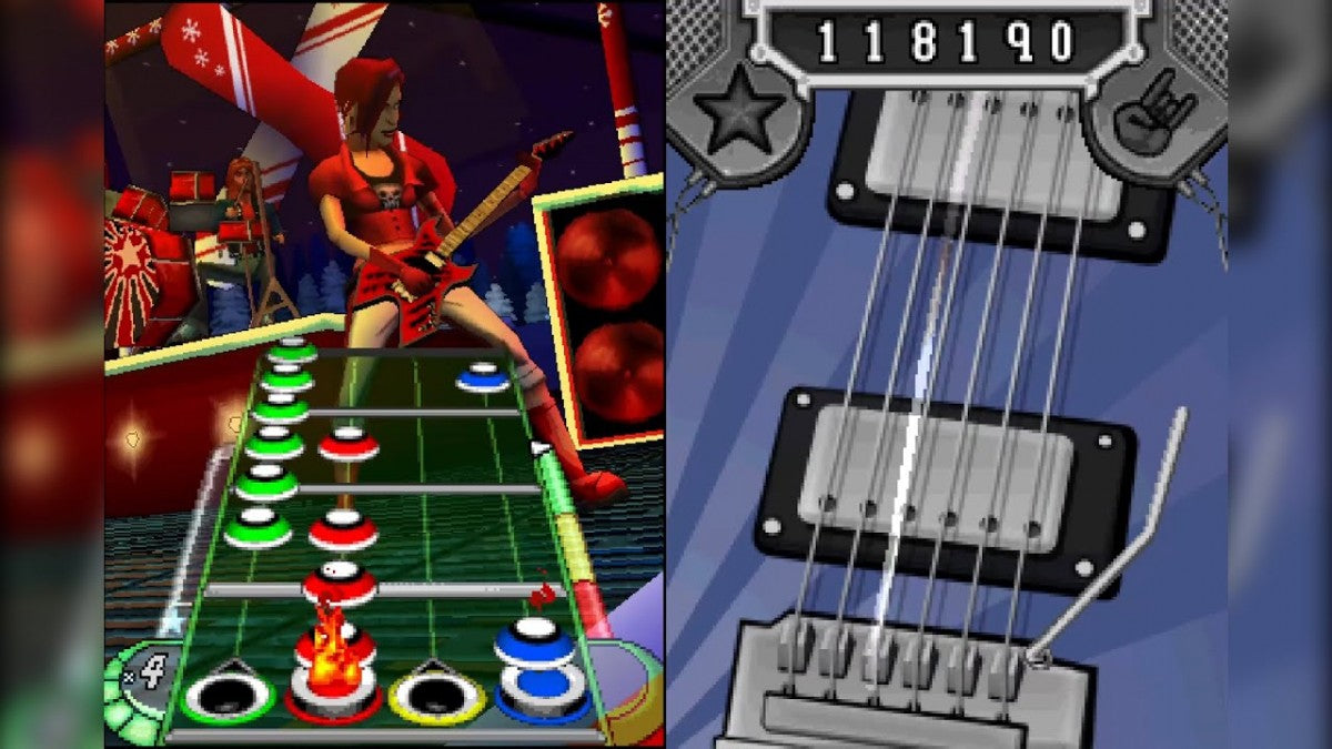 Band Hero Not For Resale Bundle Edition Nintendo DS game featuring rhythm music gameplay with popular rock and pop tracks screenshot