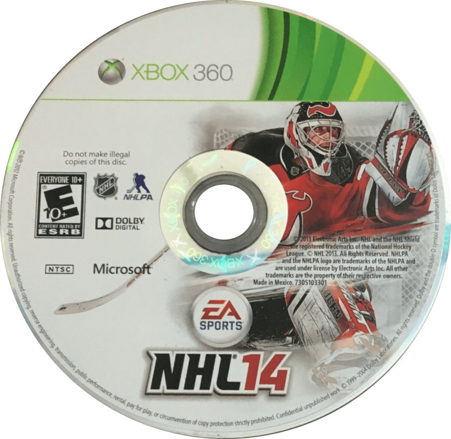 NHL 14 disc for Xbox 360 (X360) sports ice hockey video game