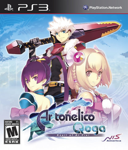 Ar Tonelico Qoga Knell of Ar Ciel PlayStation 3 PS3 for retro video game enthusiasts featuring Japanese role playing gameplay turn based combat systems sci fi fantasy world exploration character driven storytelling magical song based abilities anime inspired visuals and collectible gaming appeal front cover