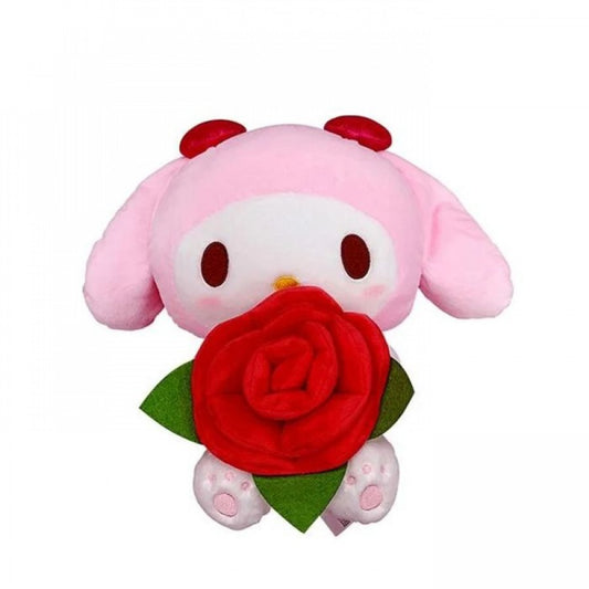 My Melody Heart and Rose 12 Inch Plush collectible Sanrio character plush featuring My Melody with heart and rose themed details soft plush construction adorable styling 12 inch size huggable display collectible Sanrio merchandise and fan collection appeal