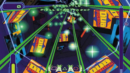 Frequency gameplay for PlayStation 2 (PS2) music rhythm action video game