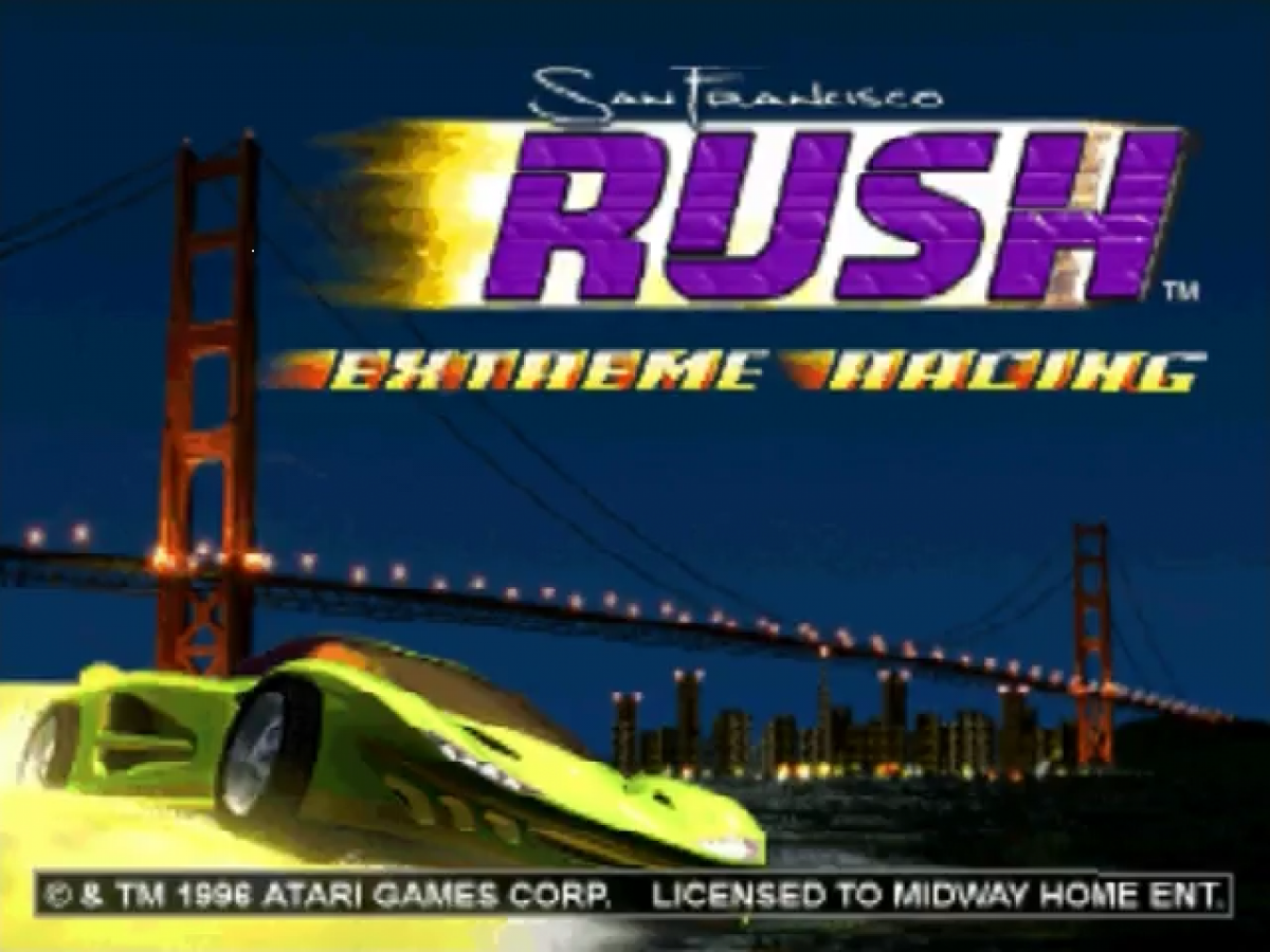 San Francisco Rush Extreme Racing title screen for Nintendo 64 (N64) video game