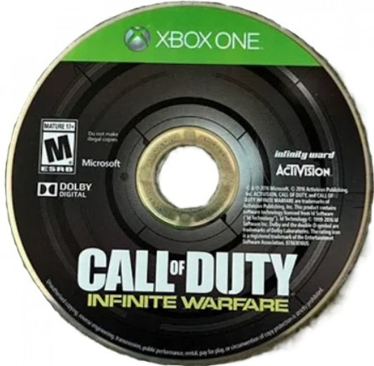 Call of Duty: Infinite Warfare – Xbox One (XONE) disc for sci-fi first-person shooter game with space combat and Zombies mode