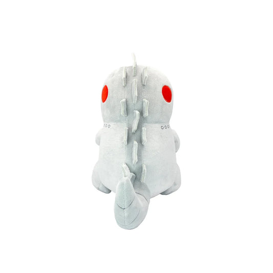 MechaGodzilla 10 inch plush collectible featuring the iconic robotic kaiju character soft stuffed construction metallic inspired detailing mechanical design oversized 10 inch size cuddly plush styling and collectible monster appeal back