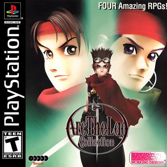 Arc the Lad PS1 tactical RPG strategy role playing game anime fantasy adventure turn based grid combat story driven campaign Working Designs style classic JRPG retro gaming PlayStation software video game title cover art