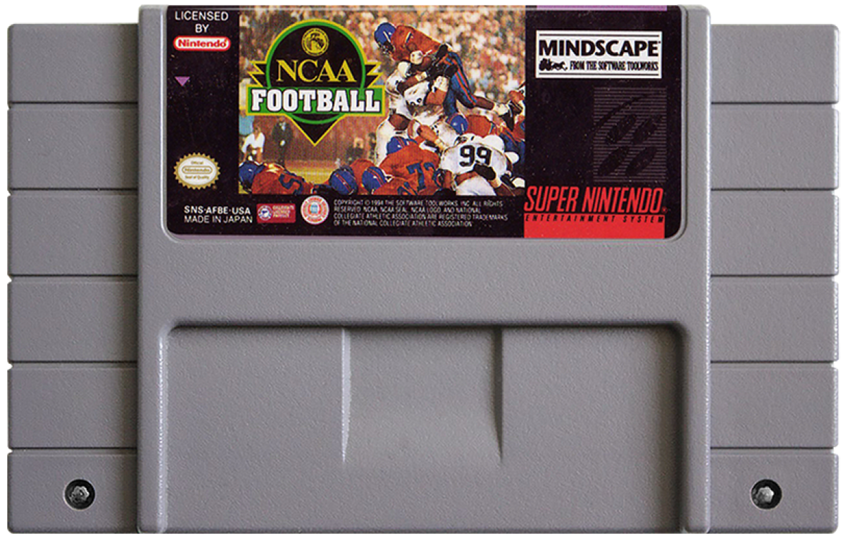 NCAA Football cartridge for Super Nintendo Entertainment System SNES retro video game