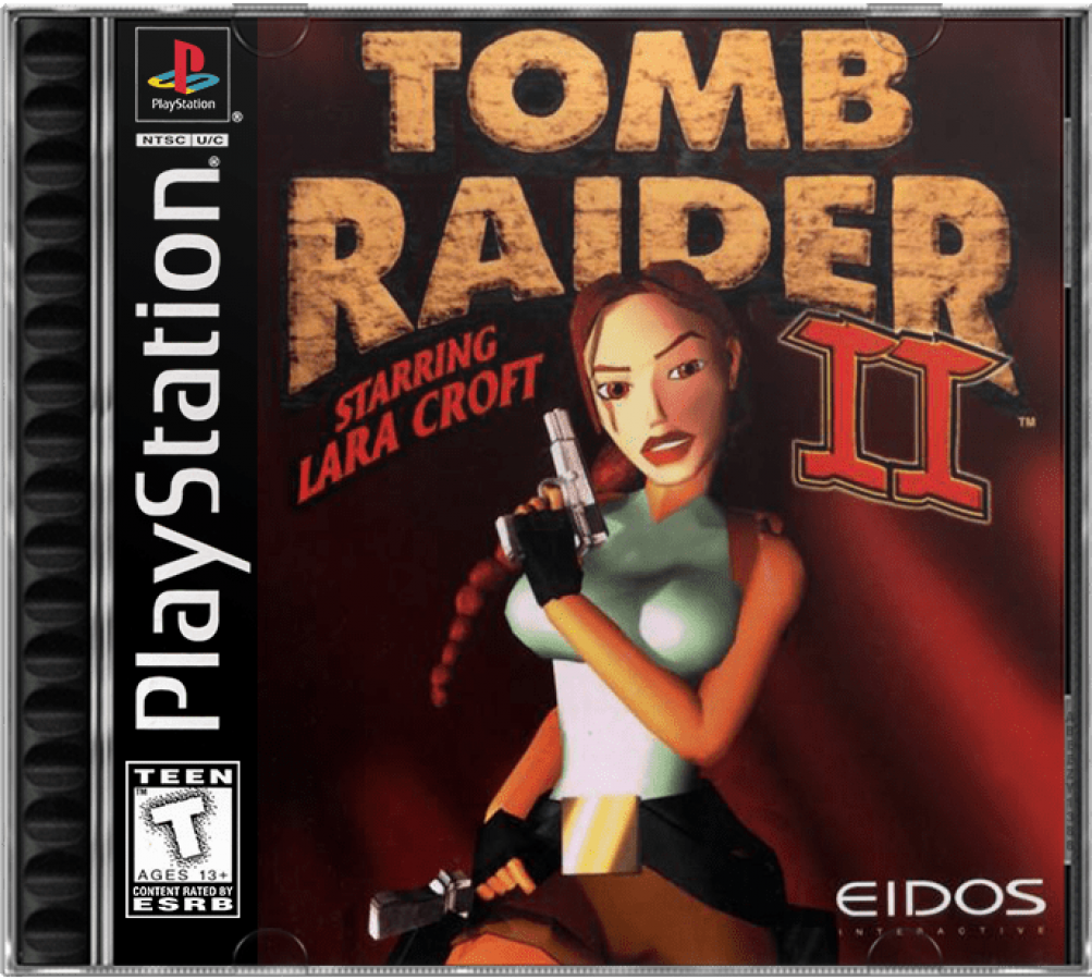 Tomb Raider II cover art for PlayStation 1 (PS1) action-adventure video game
