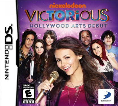 Victorious: Hollywood Arts Debut cover art for Nintendo DS (DS) adventure simulation video game