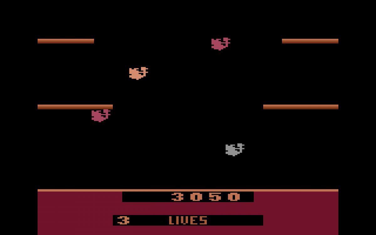 Joust for Atari 2600 with classic arcade-style flying and lance combat gameplay theme screenshot