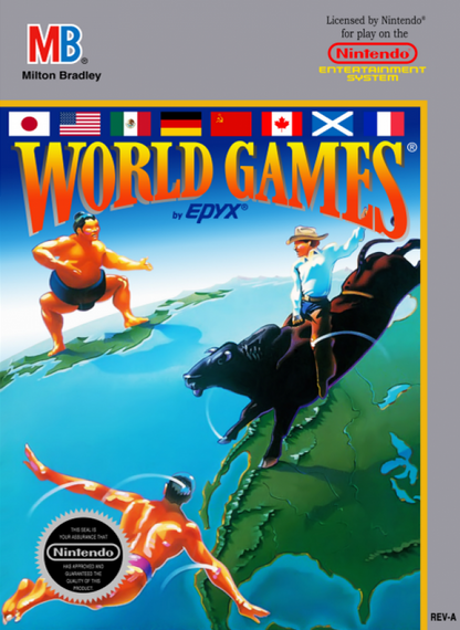 World Games cover art for Nintendo Entertainment System (NES) video game
