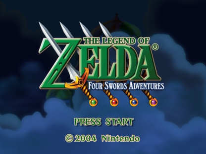 The Legend of Zelda Four Swords Adventures Player's Choice Nintendo GameCube GCN for retro video game enthusiasts featuring cooperative action adventure gameplay multiplayer dungeon exploration classic Zelda puzzles Link teamwork iconic fantasy quests and collectible gaming appeal gameplay