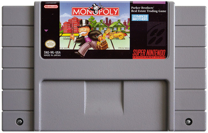 Monopoly cartridge for Super Nintendo Entertainment System SNES retro video game