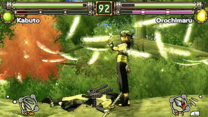 Naruto Ultimate Ninja Heroes 2 The Phantom Fortress PlayStation Portable PSP gameplay for retro video game enthusiasts featuring anime fighting gameplay ninja combat mechanics character roster based battles team based action RPG elements story driven fortress adventure and portable handheld arcade style gaming experience and collectible gaming appeal