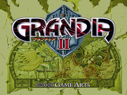 Grandia II Sega Dreamcast retro video game JRPG title screen (2000)