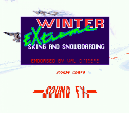 Skiing & Snowboarding Tommy Moe's Winter Extreme Super Nintendo Entertainment System SNES for winter sports video game fans featuring downhill skiing snowboarding freestyle events slalom giant slalom mountain courses high speed racing obstacles and classic Super Nintendo gameplay collectible retro gaming appeal gameplay