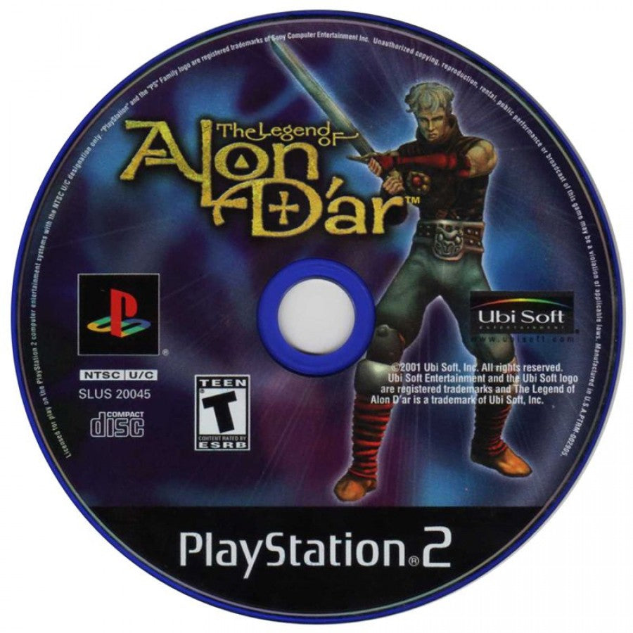 The Legend of Alon Dar PS2 PlayStation 2 action RPG role playing game retro video game disc