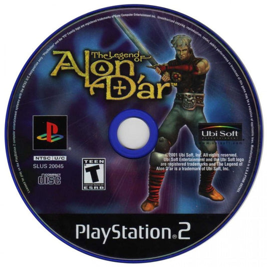 The Legend of Alon Dar PS2 PlayStation 2 action RPG role playing game retro video game disc