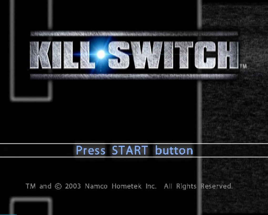 Kill Switch title screen for PlayStation 2 (PS2) video game 