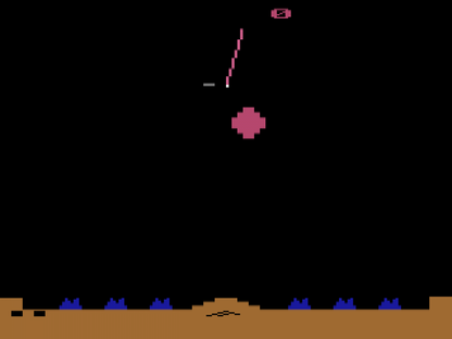 Missile Command gameplay art for Atari 2600 (2600) video game