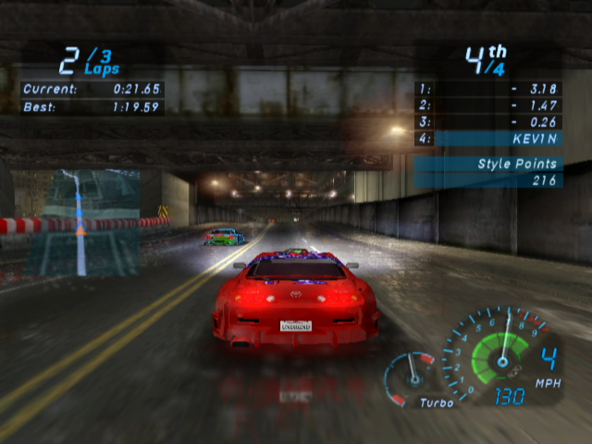 Need for Speed: Underground gameplay for Nintendo GameCube (GC) street racing video game