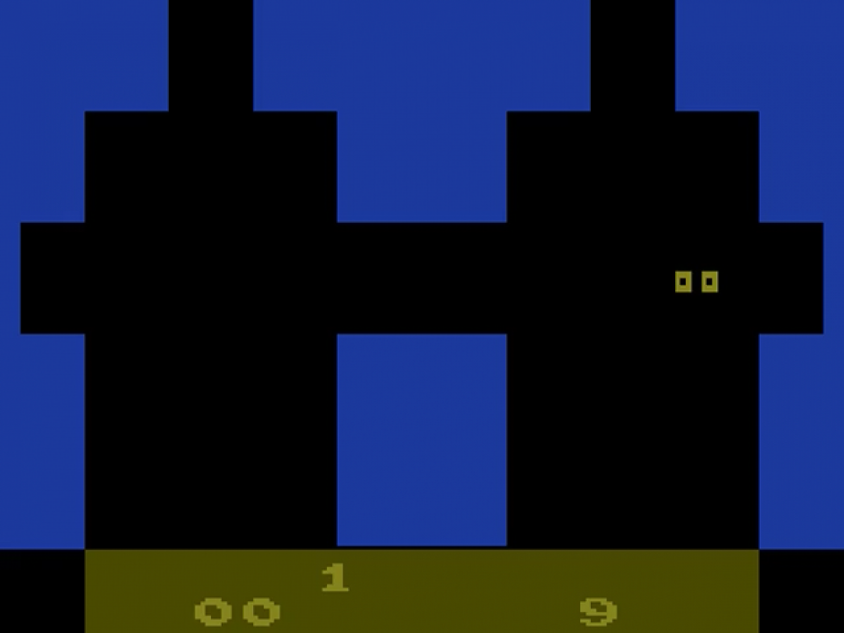 Haunted House retro Atari 2600 video game featuring horror adventure gameplay, maze exploration, ghost encounters and classic Atari console action - gameplay
