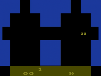 Haunted House retro Atari 2600 video game featuring horror adventure gameplay, maze exploration, ghost encounters and classic Atari console action - gameplay