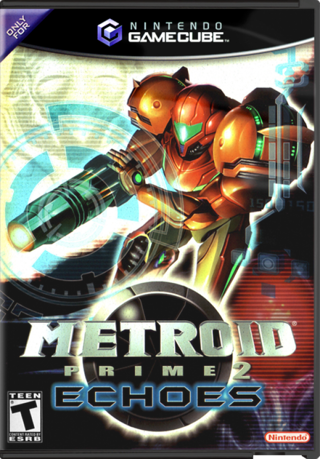 Metroid Prime 2 Echoes – GameCube (GC) Front Cover Box Art for this GameCube Video Game