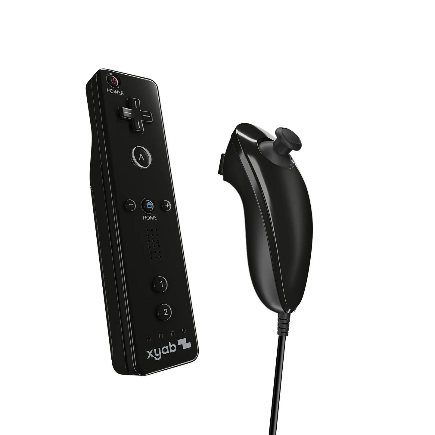 XYAB brand Wii Remote and Nunchuk bundle compatible with Nintendo Wii console