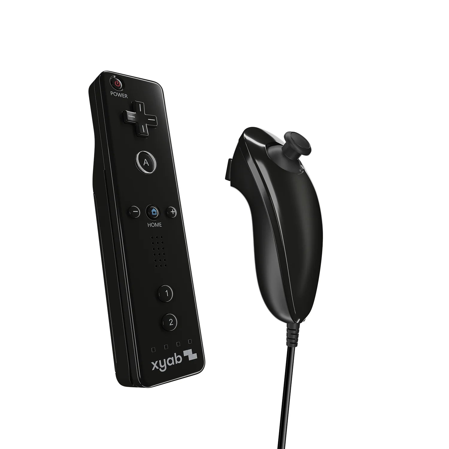 XYAB brand Wii Remote and Nunchuk bundle compatible with Nintendo Wii console