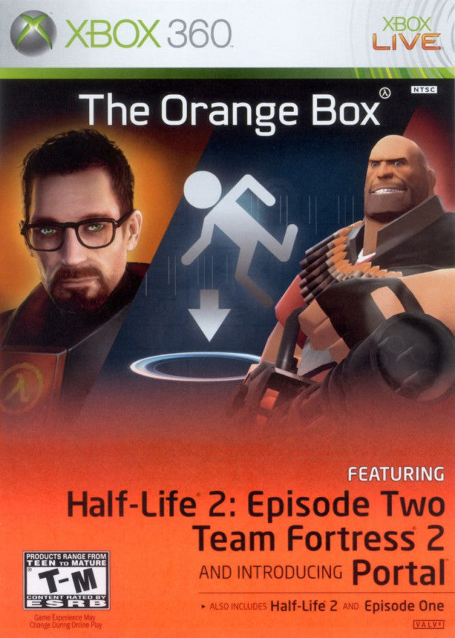 The Orange Box cover art for Xbox 360 (X360) video game