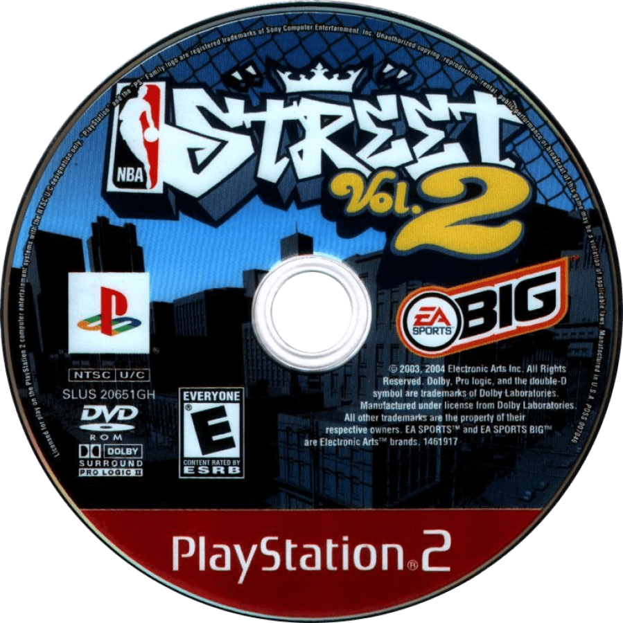 NBA Street Vol 2 [Greatest Hits] disc cover art for PlayStation 2 (PS2) video game