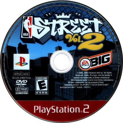 NBA Street Vol 2 [Greatest Hits] disc cover art for PlayStation 2 (PS2) video game