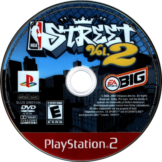 NBA Street Vol 2 [Greatest Hits] disc cover art for PlayStation 2 (PS2) video game