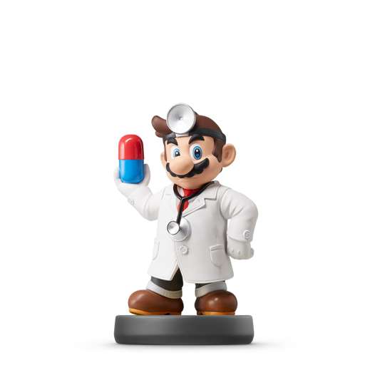 Dr Mario Super Smash Bros series amiibo figure Nintendo NFC collectible loose figure training compatible compatible games Smash Bros functionality