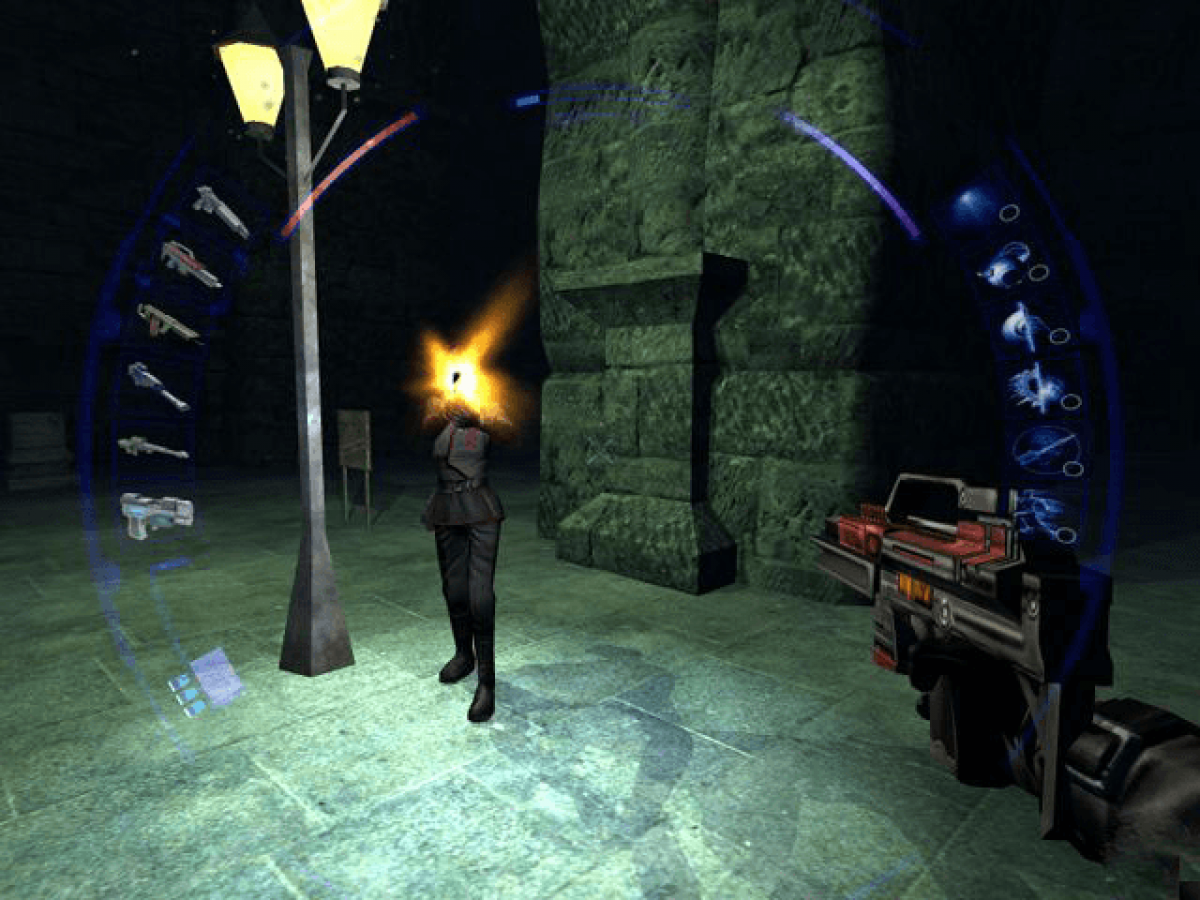 Deus Ex: Invisible War retro Xbox video game Deus Ex Invisible War cyberpunk immersive sim first person action RPG stealth hacking story driven futuristic gameplay console title Xbox release gameplay