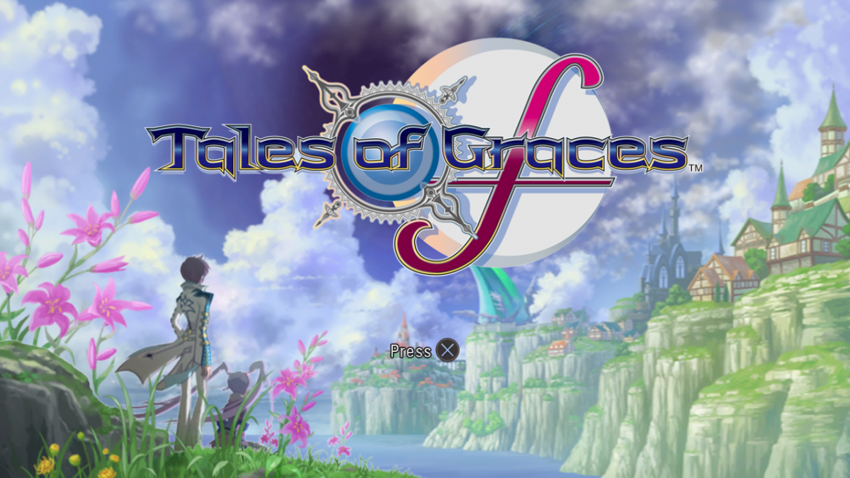 Tales of Graces F for PlayStation 3 (PS3) at Gamers INC, featuring a fast-paced "Style Shift" linear motion battle system and an emotional journey of friendship across the world of Ephinea in this definitive enhanced version of the beloved JRPG classic main menu title screen
