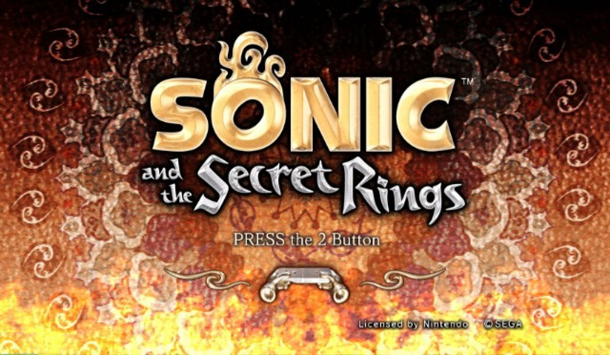 Sonic and the Secret Rings – Nintendo Wii (Wii) action-adventure fantasy platformer video game title screen