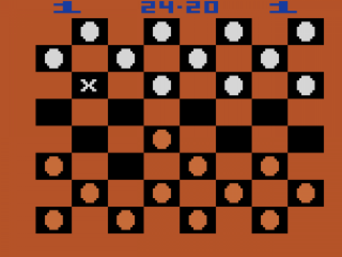 Video Checkers gameplay art for Atari 2600 (2600) video game