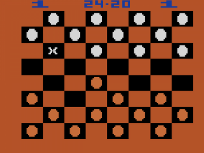 Video Checkers gameplay art for Atari 2600 (2600) video game