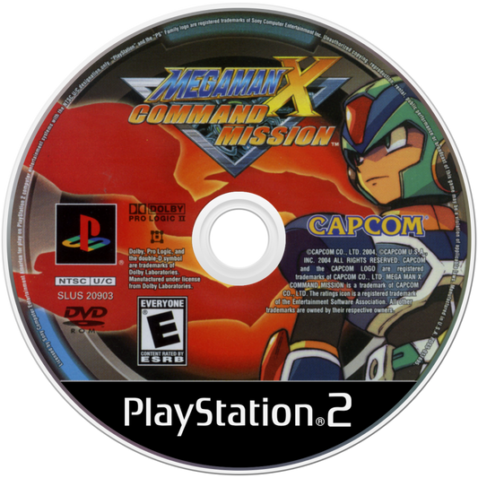 Mega Man X Command Mission PS2 PlayStation 2 JRPG role playing game retro video game disc
