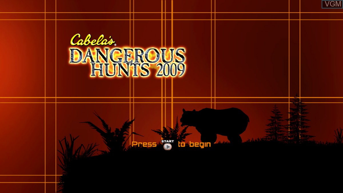 Cabela's Dangerous Hunts title screen for Xbox (XBOX) video game