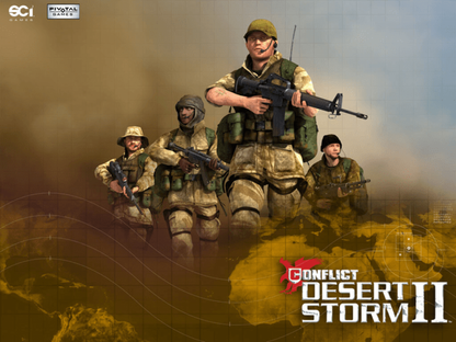 Conflict: Desert Storm II - Back to Baghdad title screen art for Xbox (XBOX) video game