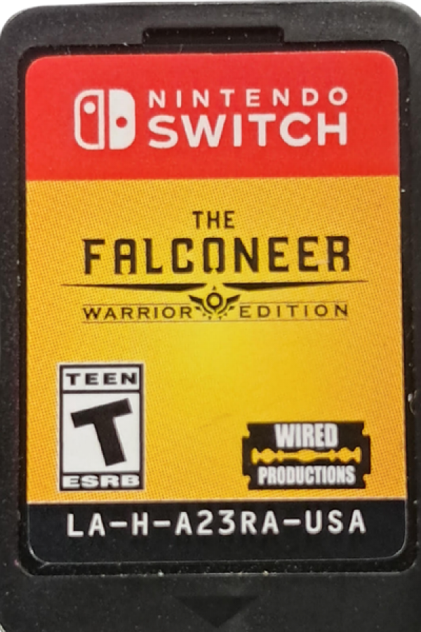 The Falconeer Warrior Edition Nintendo Switch inspired design featuring aerial combat action adventure aesthetic giant warbird flight across vast oceanic worlds high speed dogfights immersive fantasy exploration cinematic battles and open sky gameplay presentation cartridge
