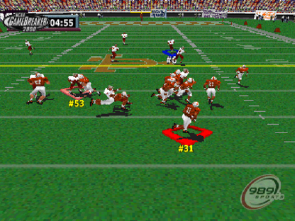 NCAA GameBreaker 2000 gameplay for PlayStation 1 (PS1) retro football video game