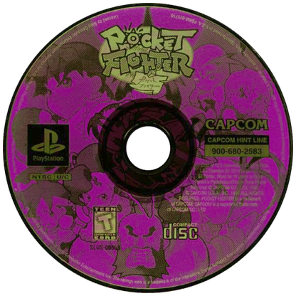 Pocket Fighter disc for PlayStation 1 (PS1) fighting video game
