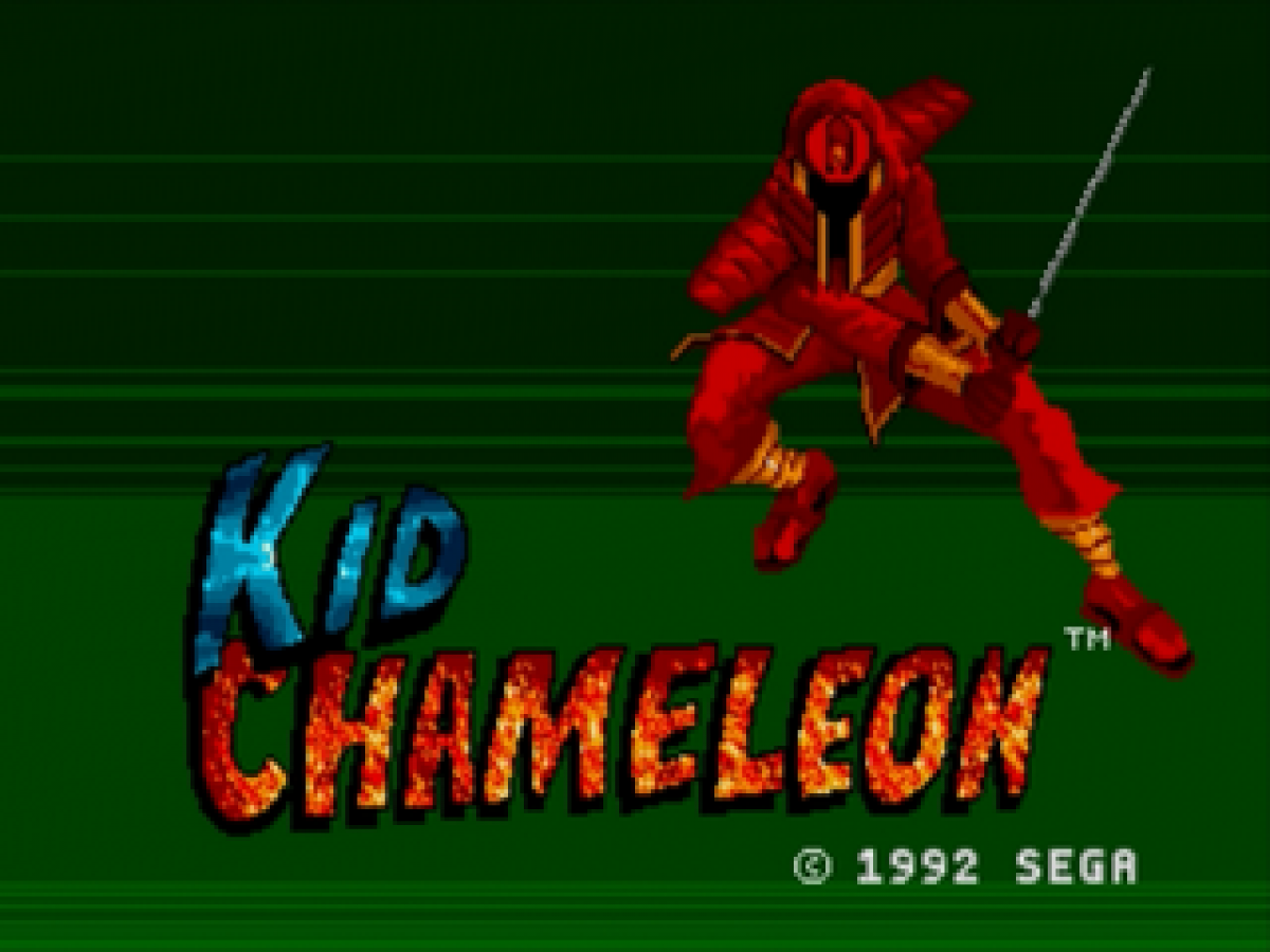 Kid Chameleon Sega Genesis retro video game action platformer title page (1992)