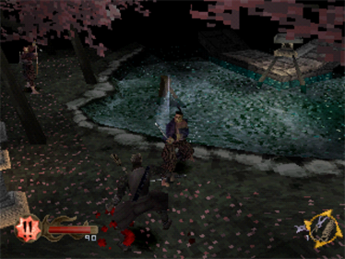 Tenchu: Stealth Assassins gameplay for PlayStation 1 (PS1) stealth action video game